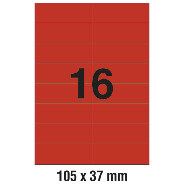 Etikete ILK 105x37 mm pk100L Zweckform 3452 crvene
