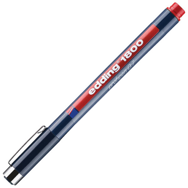 Flomaster za tehničko crtanje profipen 0,7 mm Edding 1800 crveni - Slika 2