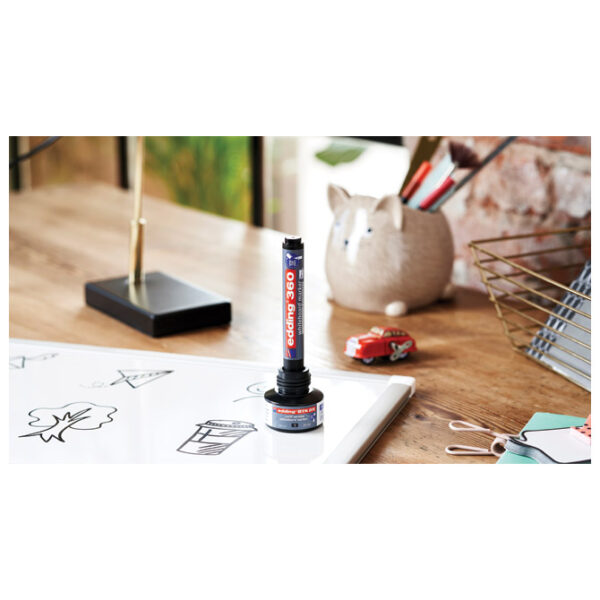 Marker za bijelu ploču 1,5-3 mm Edding 360 crni - Slika 6
