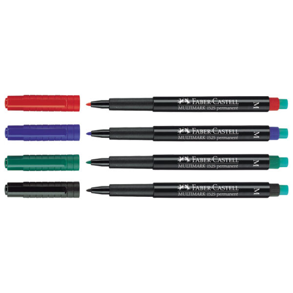 Marker permanentni 1,0 mm Multimark Faber-Castell 152504/4boje - Slika 2