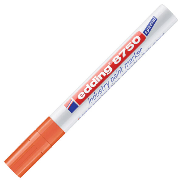 Marker industrijski lakirajući 2-4 mm Edding 8750 narančasti - Slika 2