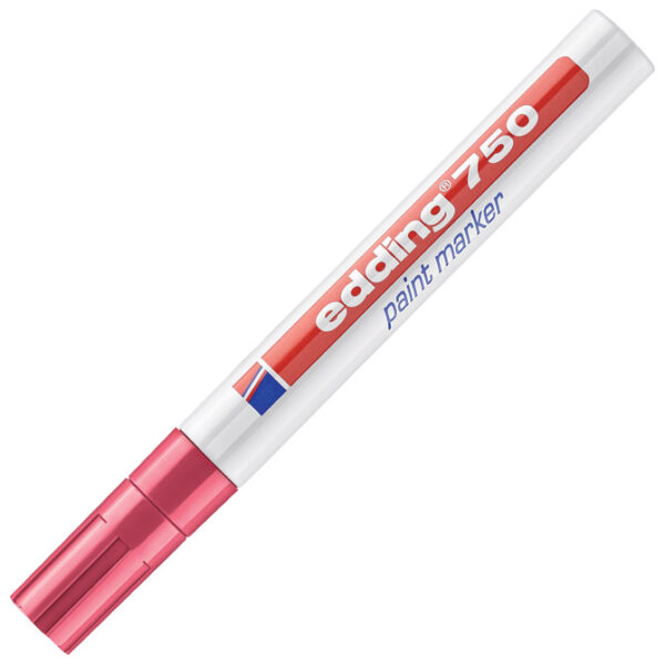 Marker permanentni lakirajući 2-4 mm Edding 750 crveni - Slika 2