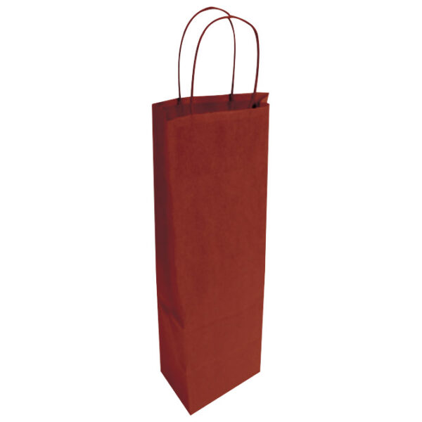 Vrećice ukrasne-boca natron 14x38x8 cm pletena ručka pk50 Duga crvene