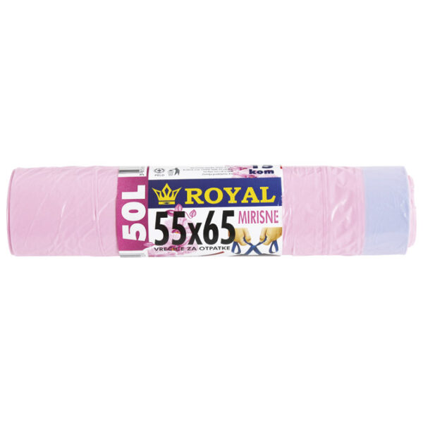Vreća za smeće  50L 55x65 cm(vrpca) LD-extra čvrste mirisna troslojna pk15 Trgomix - Slika 2