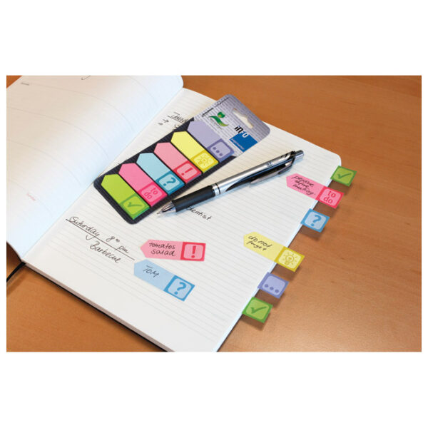 Zastavica 18x55 mm 6bojax25L strelice sa znakovima papir Global Notes 5672-90 sortirano blister - Slika 4