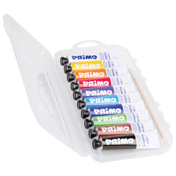 Boja tempera 18ml aluminijska tuba 10boja+kist/poly Primo 744T10GAP blister - Slika 2