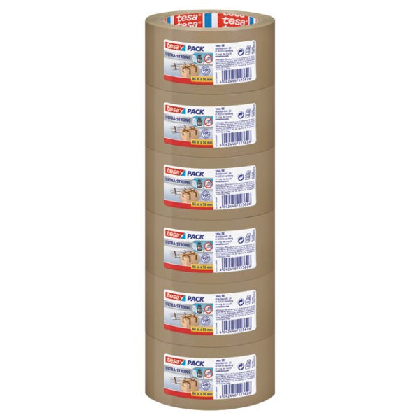 Traka ljepljiva 50 mm/66m PVC guma Ultra strong Tesa 57177-00000-12 smeđa - Slika 3