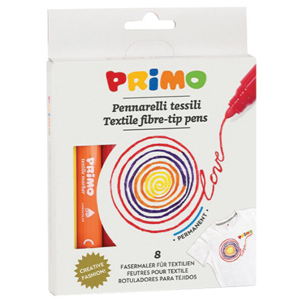 Marker za tekstil 4,1 mm 8boja Primo 611PENTX8 blister