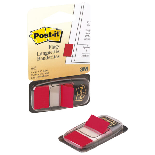 Zastavica 25,4x43,2 mm 50L Post-it 3M.680-1 crvena blister