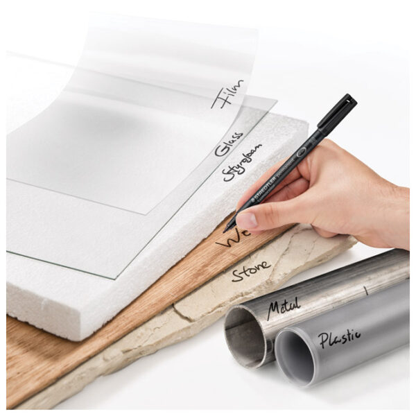 Marker permanentni 1 mm reciklirani Lumocolor Staedtler 317-9 crni - Slika 3