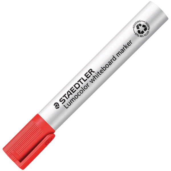 Marker za bijelu ploču 2-5 mm reciklirani Lumocolor Staedtler 351 B-2 crveni - Slika 2