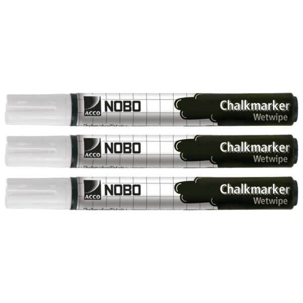 Marker-kreda za staklo 4 mm pk3 Nobo 34438398 bijeli