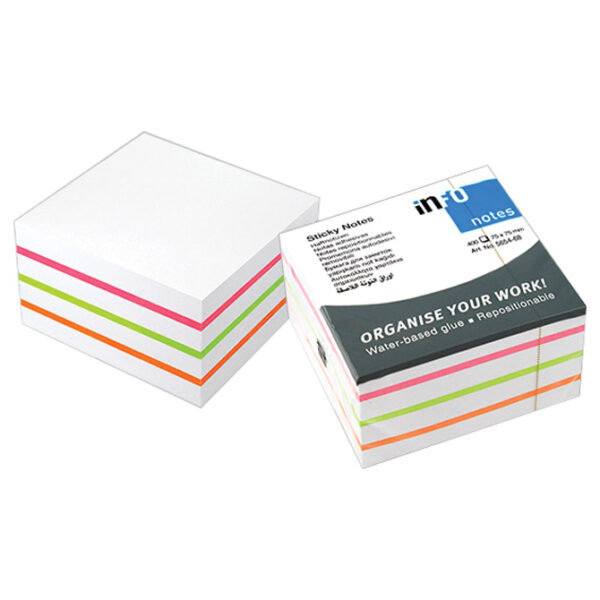 Blok samoljepljiv kocka 75x75 mm 450L Global Notes 5654-68 sortirano - Slika 2
