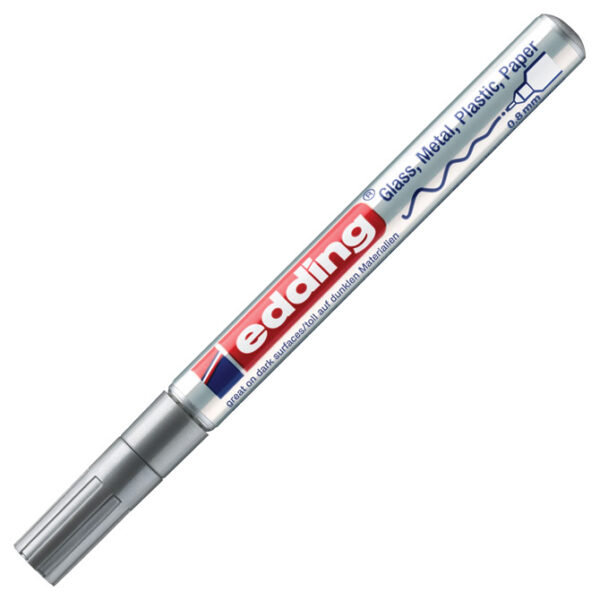 Marker permanentni sjajni lakirajući 0,8 mm Edding 780 srebrni - Slika 3