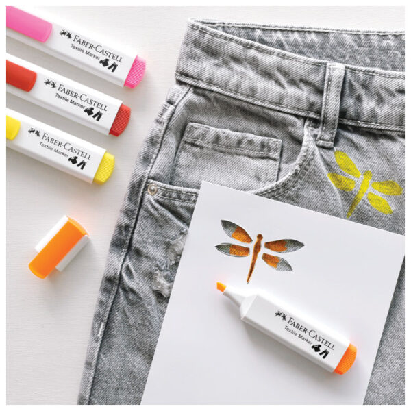Marker za tekstil 1-5 mm Faber-Castell 159507 žuti - Slika 12