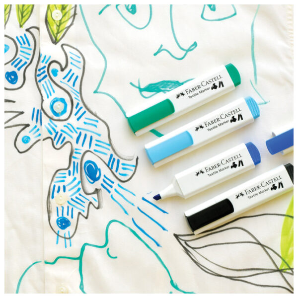 Marker za tekstil 1-5 mm Faber-Castell 159523 plavi - Slika 5