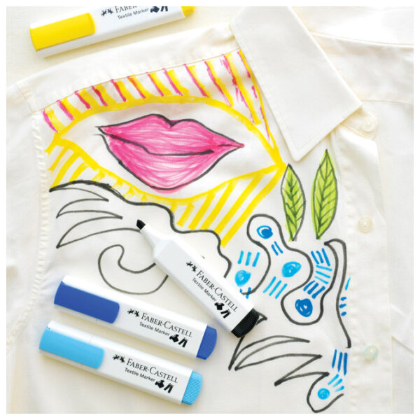 Marker za tekstil 1-5 mm Faber-Castell 159523 plavi - Slika 6