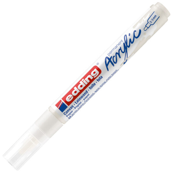 Marker akrilni 2-3 mm Edding 5100922 bijeli - Slika 2