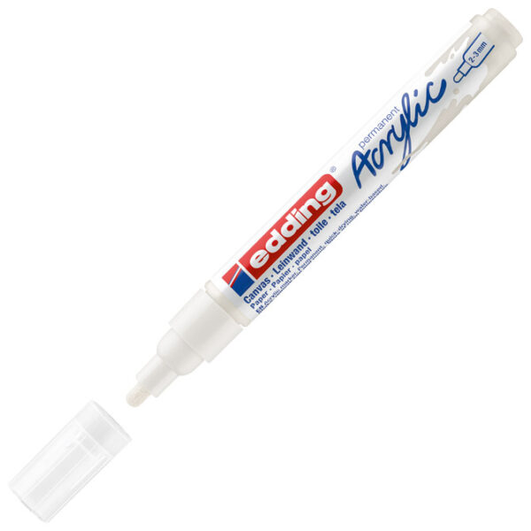 Marker akrilni 2-3 mm Edding 5100922 bijeli - Slika 3