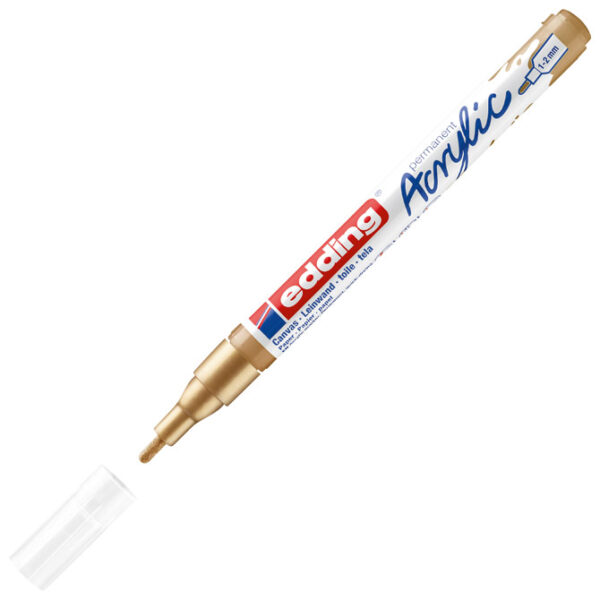Marker akrilni 1-2 mm Edding 5300924 zlatni - Slika 3