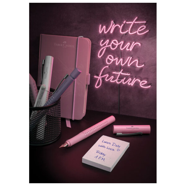 Notes 14,5x21 cm karo 96L 100g s gumicom Faber-Castell 100 278 26 rozi - Slika 2