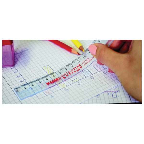 Ravnalo pvc 15 cm fleksibilno Softie Flex Extreme Kum.2250919 prozirno blister - Slika 2