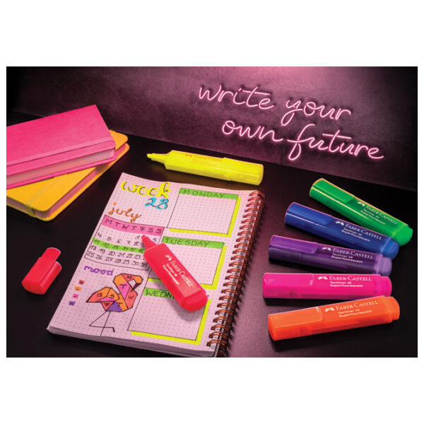 Signir 1-5 mm 46 Neon kartonska kutija Faber Castell 254601/8boja blister - Slika 2