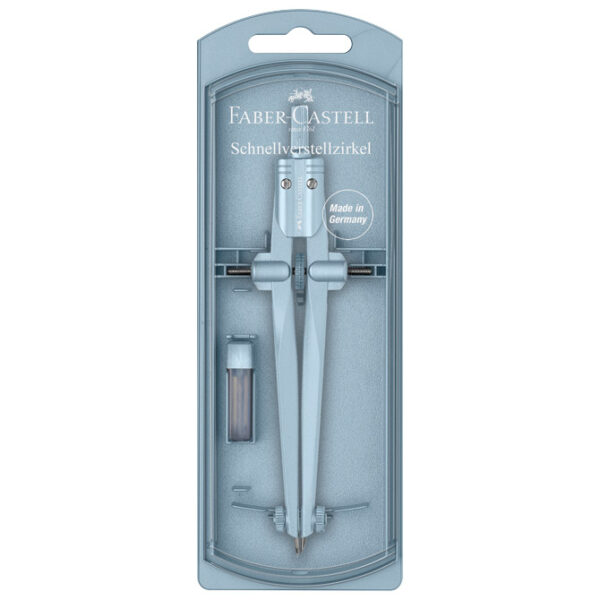 Šestar s preciznim podešavanjem+mine Stream Faber Castell 174554 sky blue blister!! - Slika 3