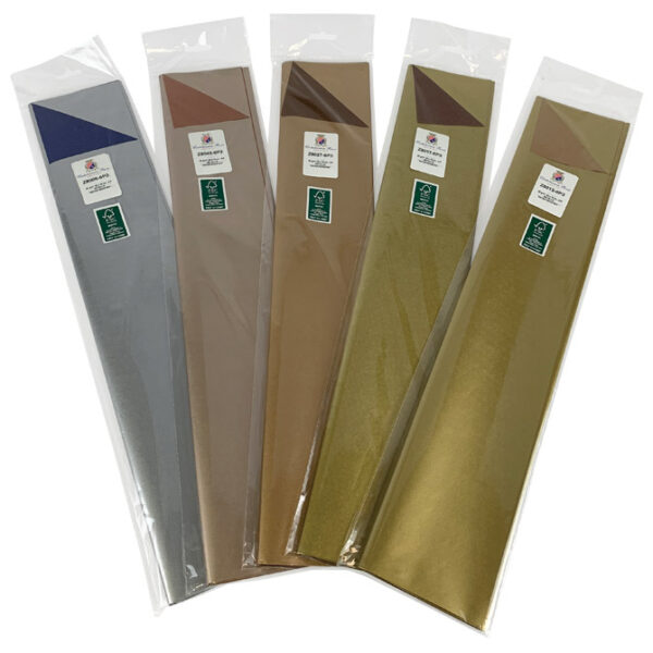 Papir ukrasni Tissue 50x75 cm pk6 Cartotecnica Rossi Z8045 metalik bakreno-platinasti blister - Slika 2