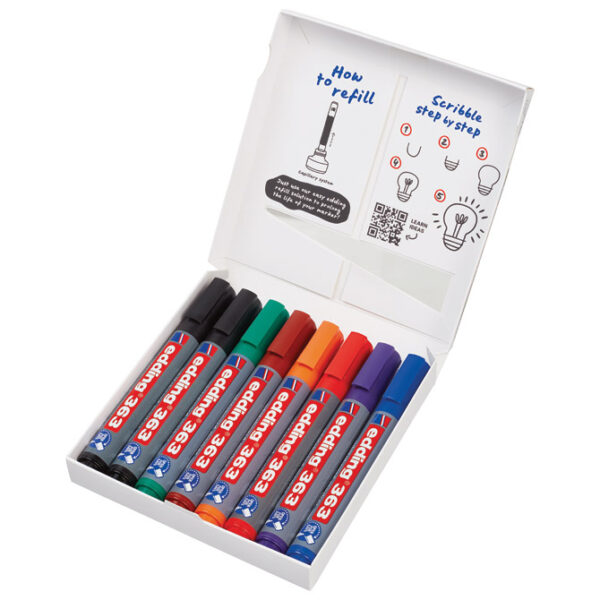 Marker za bijelu ploču 1,5-3 mm Edding 363/8 S blister - Slika 2