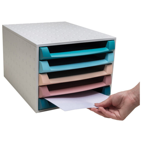 Kutija s 5 ladica Skandi Exacompta 221606D sort - Slika 3
