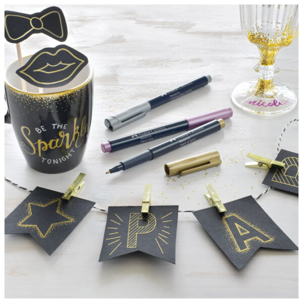 Marker permanentni 1-2 mm Metallic pk6 Faber-Castell 160706 sortirano blister!! - Slika 2
