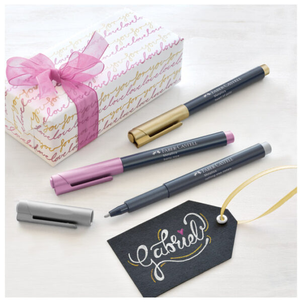 Marker permanentni 1-2 mm Metallic pk6 Faber-Castell 160706 sortirano blister!! - Slika 6