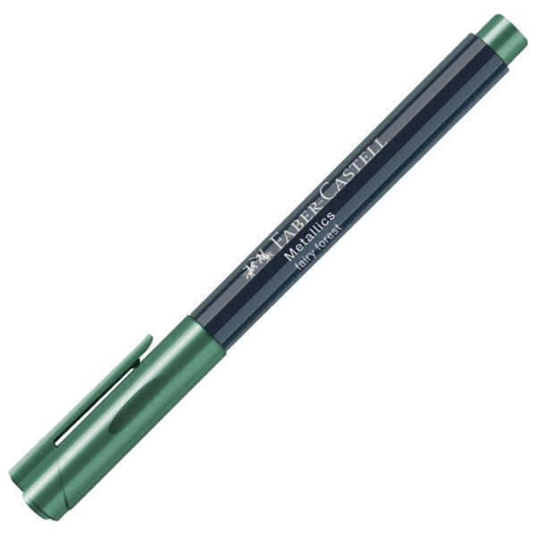 Marker permanentni 1-2 mm Metallic Faber-Castell 160778 metalik tamnozeleni!! - Slika 3