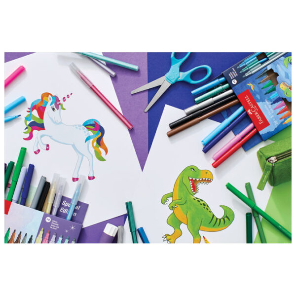 Flomaster školski  10+3boje Dino Faber Castell 554214 blister - Slika 4