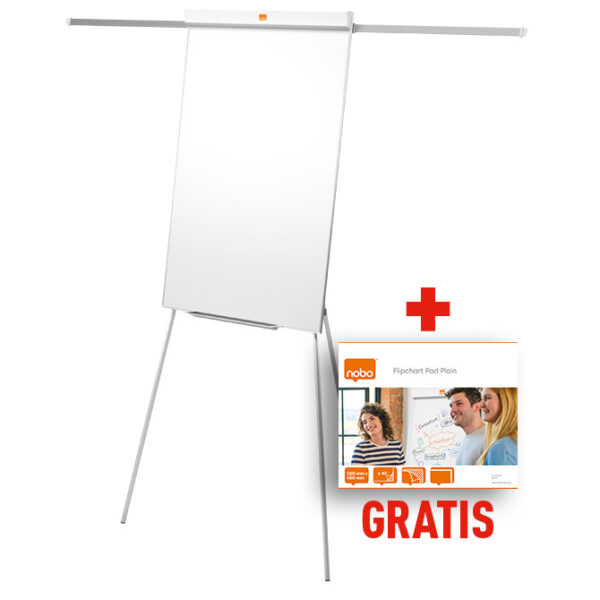 Stalak flipchart+bijela ploča 69x100 cm Shark Nobo 1901918 + GRATIS 34631170!!