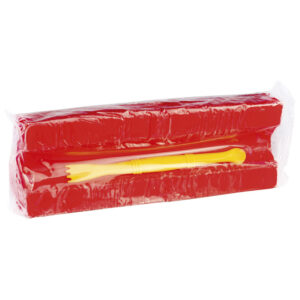 Plastelin 550g + plastični nožić Primo 261CP550310 crveni