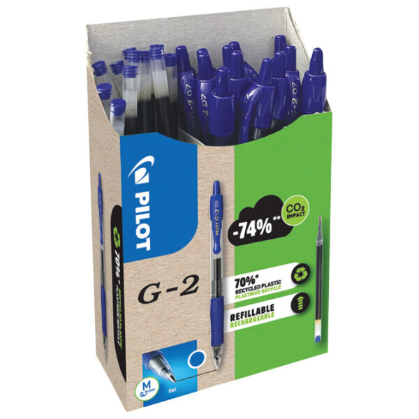 Set roler gel grip 0,7 mm G2 pk12 Pilot + refili pk12 gratis plavi!! - Slika 2