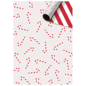 Papir ukrasni rola 70x150 cm obostrani novogodišnji Candy cane  Stewo 5251 50!!
