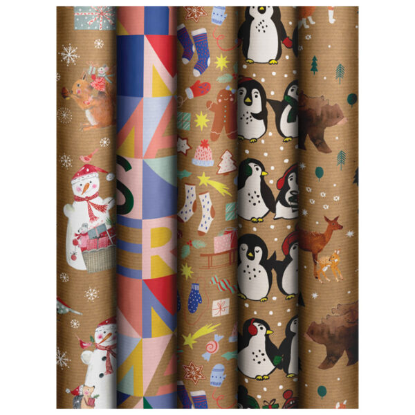Papir ukrasni rola 70x500 cm Natur Xmas kids novogodišnji Stewo 1613 99!!