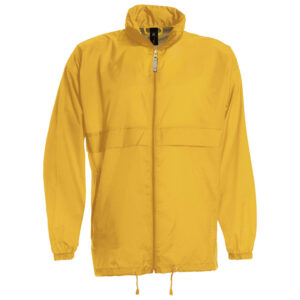 Vjetrovka s kapuljačom zip unisex B&C Sirocco zlatna žuta 2XL!!
