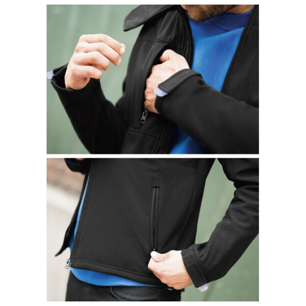 Jakna zip muška B&C Hooded Softshell crna M!! - Slika 3