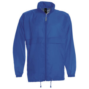 Vjetrovka s kapuljačom zip unisex B&C Sirocco zagrebačko plava S!!