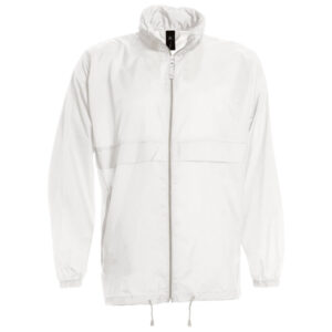 Vjetrovka s kapuljačom zip unisex B&C Sirocco bijela 2XL!!