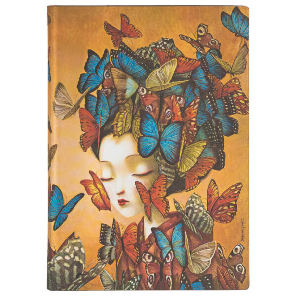 Notes 13x18 cm-midi crte  88L bez zatvaranja Madame Butterfly Flexis Paperblanks FB6525-8!!