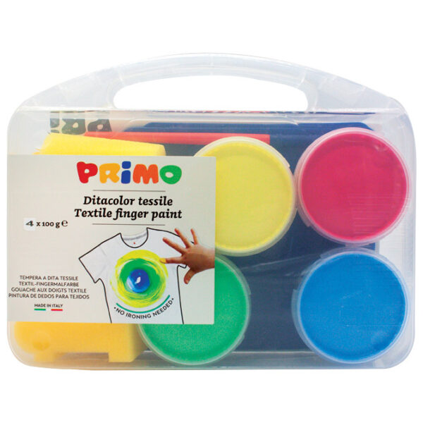 Boja tempera za ruke 100g u čaši 4boje+pribor za tekstil Primo 228TXD100!! - Slika 2
