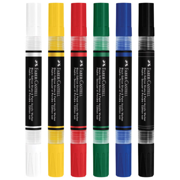 Marker akrilni obostrani Shake&Paint Classic Faber Castell 285507/6boja blister - Slika 3
