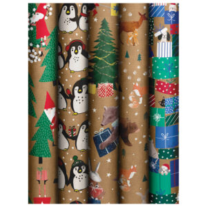 Papir ukrasni rola 70x500cm Natur Xmas kids novogodišnji Stewo 1642 99