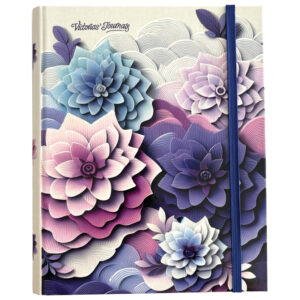 Blok kolegij B5 crte 96L s gumicom Flowers 2 Marker 1834