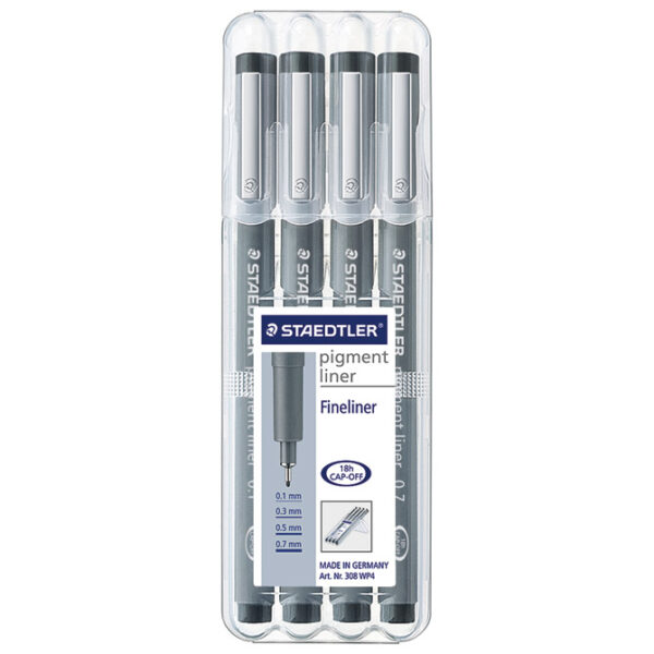Flomaster za tehničko crtanje pk4 pigment liner Staedtler 308 WP4!! - Slika 2